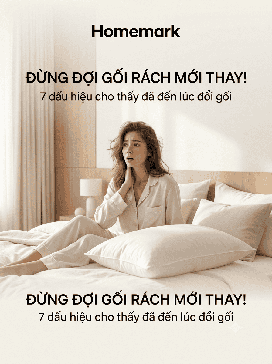 Đừng Đợi Gối Rách Mới Thay! 7 Dấu Hiệu Cho Thấy Đã Đến Lúc Đổi Gối