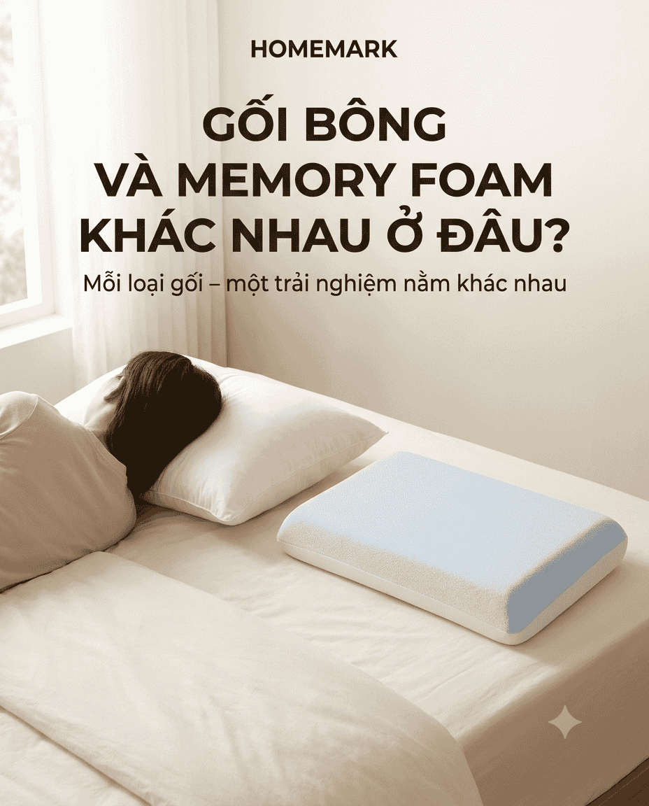 Gối Memory Foam và gối bông khác nhau thế nào?