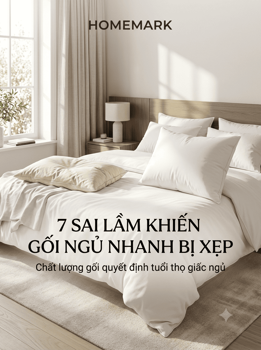 7 Sai Lầm Khiến Gối Ngủ Nhanh Bị Xẹp – Cách Chọn Gối Bền, Êm Và Giữ Độ Đàn Hồi Lâu Dài