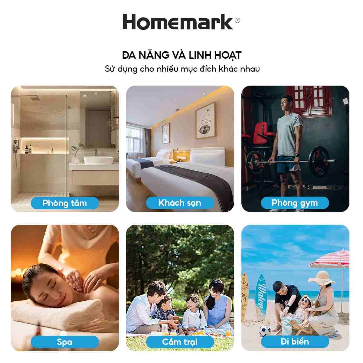 Khăn Tắm Cotton Pakistan Cao Cấp Homemark Dày Mềm, Không Phai Màu, Thấm Hút Tốt