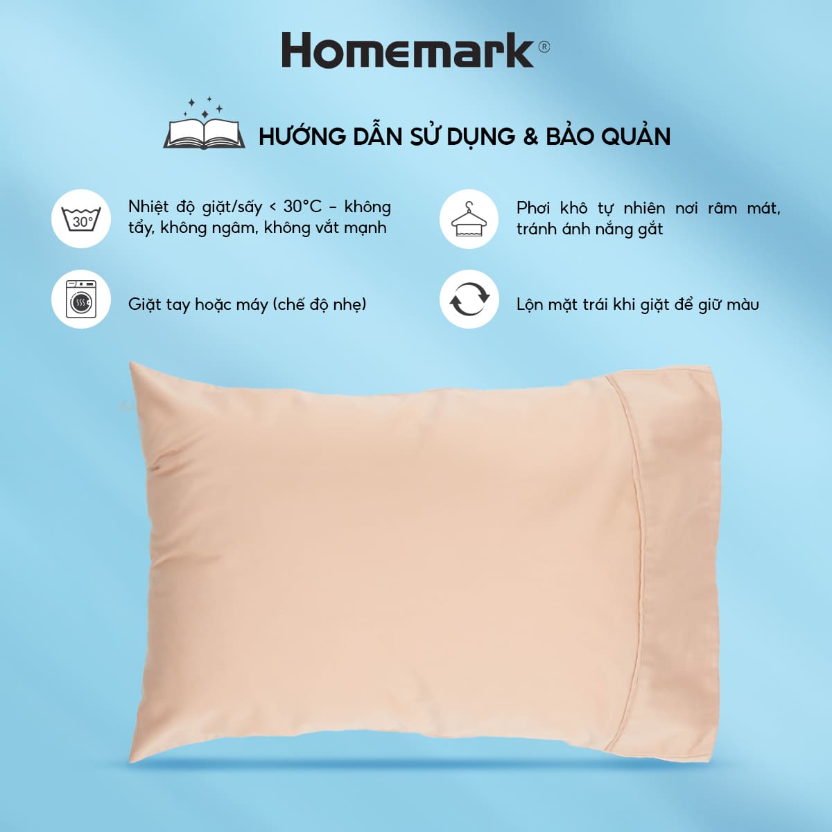 Vỏ Gối Cotton Sateen 100% Cao Cấp 50x70cm Mềm Mại, Thoáng Khí, Chống Nhăn